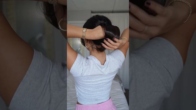 Как сделать небрежный пучок +на длинные волосы?