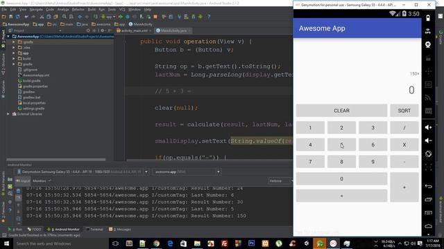 Android App Development Tutorial 43: Finishing Calculator App смотреть онлайн