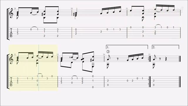TAB/Sheet: Rondo (Arranged by Julian Bream) by Napoleon Coste [PDF + Guitar Pro + MIDI] смотреть онлайн