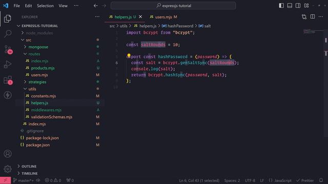 Express JS #17 - Hashing Passwords смотреть онлайн