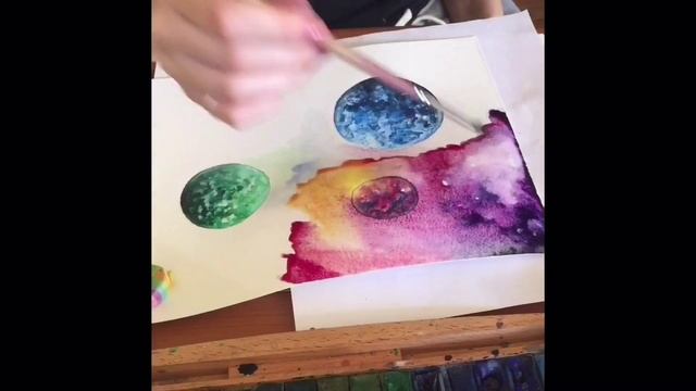 Speed painting. How to draw space and planets. Как нарисовать космос смотреть онлайн