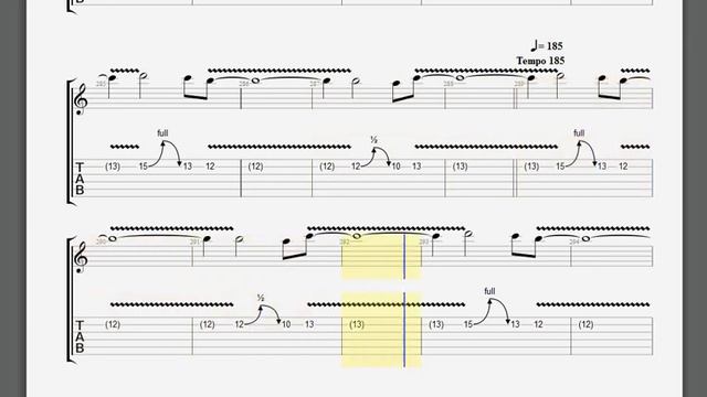 Metallica Creeping Death Kirk solo 1 tablature смотреть онлайн