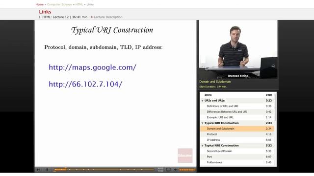 HTML: Links (URI) смотреть онлайн