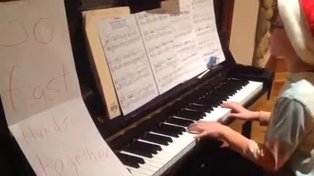 Matthias playing left hand Mozart's Rondo смотреть онлайн