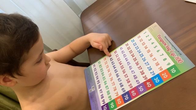 Ранее развитие - математика. Ребенок в 4 года визуально знает все цифры до 100. смотреть онлайн