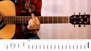 How to play Paranoid by Black Sabbath on Acoustic Guitar (TAB)