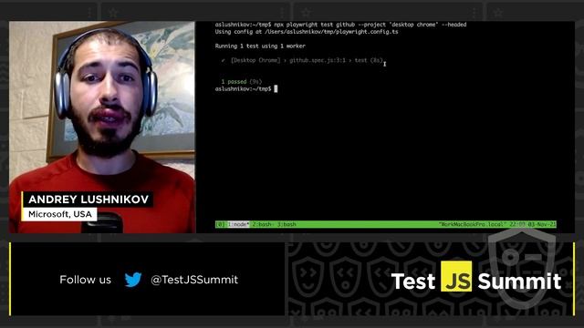 Playwright Test Runner - Andrey Lushnikov, TestJS Summit 2021 смотреть онлайн