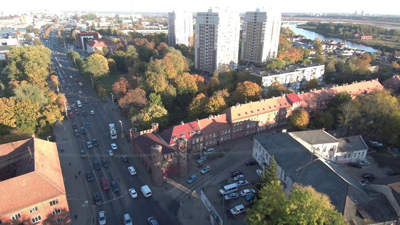 Закхаймские ворота Калининград, Московский пр т, Литовский вал, аэросъемка 1 смотреть онлайн