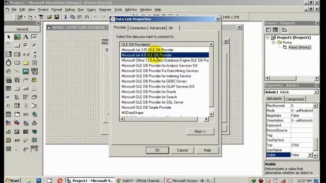 How to Connect MS Access to Visual Basic 6.0 (codeless) смотреть онлайн