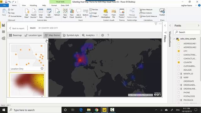 Selecting Heat Map Theme for ESRI Map Power BI смотреть онлайн