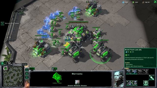 Starcraft 2 с нуля! Выпуск №3 - С чего начать тренировки? Горячие клавиши! смотреть онлайн