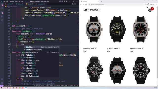 Create Shopping Cart And Checkout using HTML CSS & Javascript смотреть онлайн