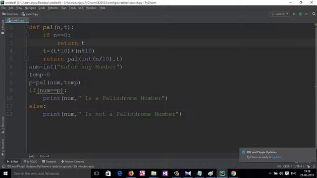 9: Python Program to check Palindrome Number using Recursion (Hindi) смотреть онлайн