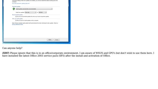 How to include Office 2003 in Windows Automatic Updates? смотреть онлайн