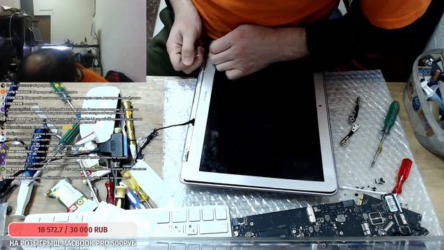 Ремонт Материнской платы MacBook Air 13 Early 2015 A1466 Часть-1 эфир 17.01.2022