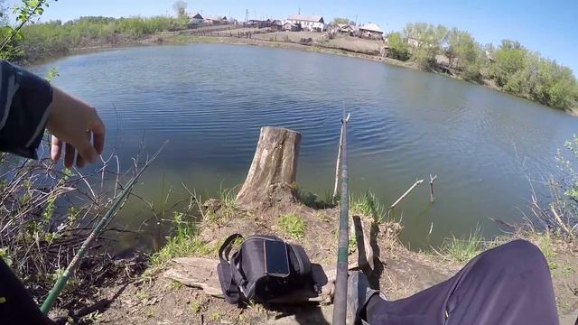 ЛОВИМ КАРАСЯ В ДЕРЕВНЕ! Озеро возле дома! Рыбалка на карася! смотреть онлайн