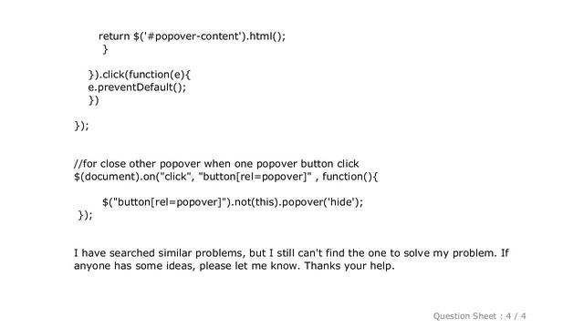 jQuery : How to bind bootstrap popover on dynamic elements смотреть онлайн