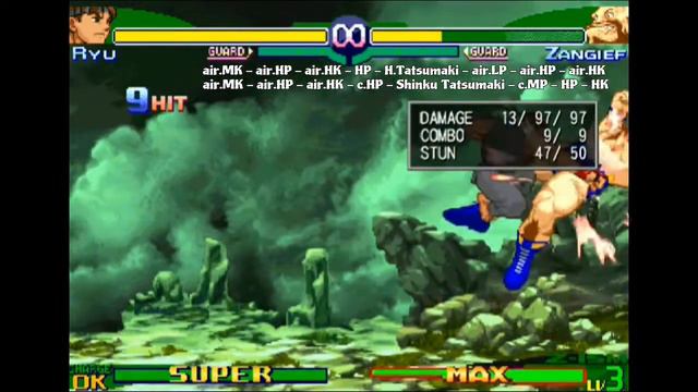 Hyper Street Fighter Zero - Ryu & Evil Ryu Combos смотреть онлайн