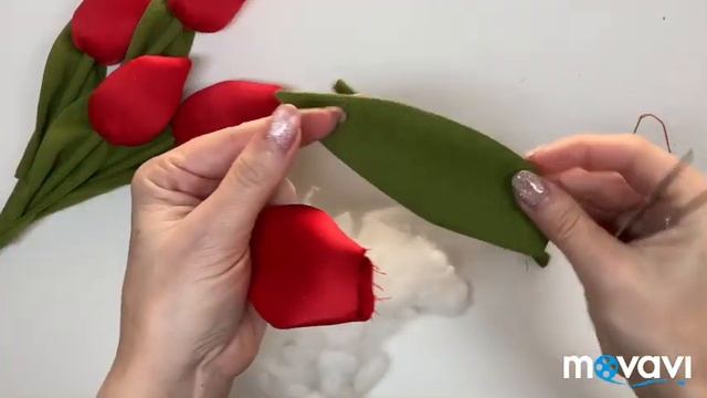 Пасхальный декор Шьём тюльпаны.Textile tulips. смотреть онлайн