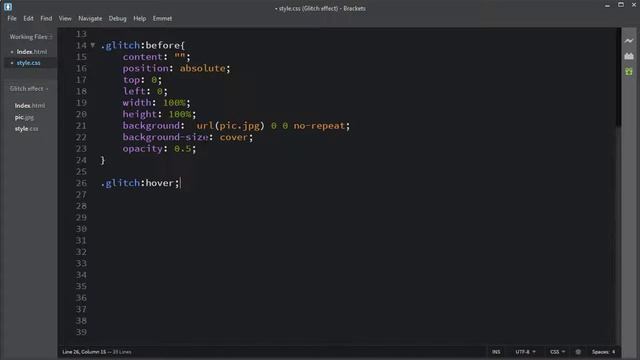 Glitch Effect CSS | HTML & CSS смотреть онлайн