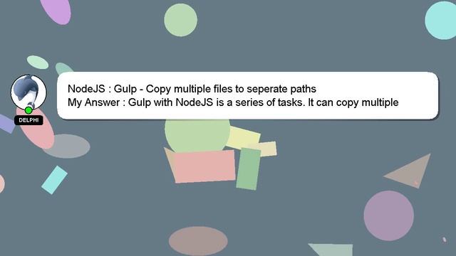 NodeJS : Gulp - Copy multiple files to seperate paths смотреть онлайн