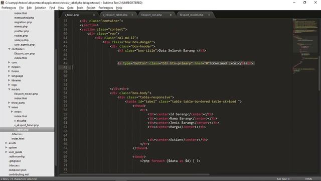 Tutorial Mengubah Tabel HTML ke FIle Excel смотреть онлайн