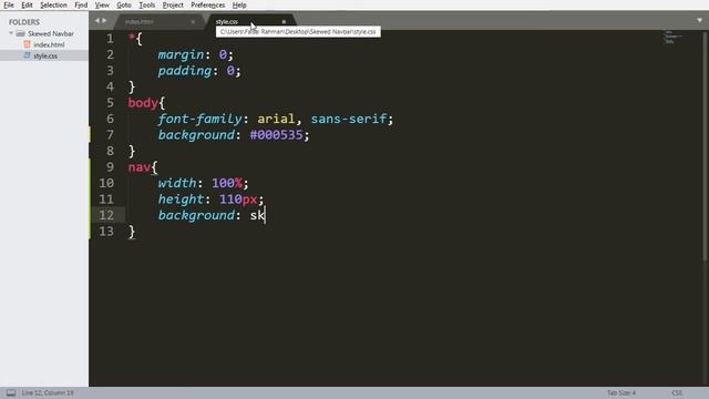 How to create skewed navbar in Hindi/Urdu | Clip-path Tutorial смотреть онлайн
