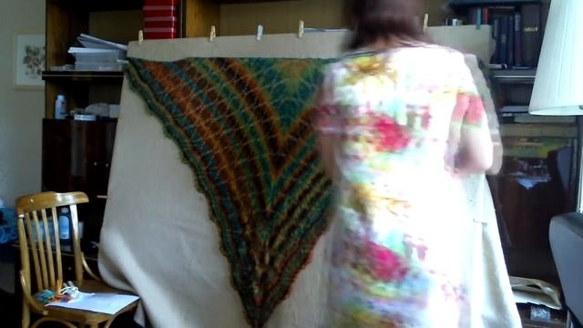 Блокировка шали. СТИЛЬНО МОДНО МОЛОДЁЖНО вязание крючком смотреть онлайн