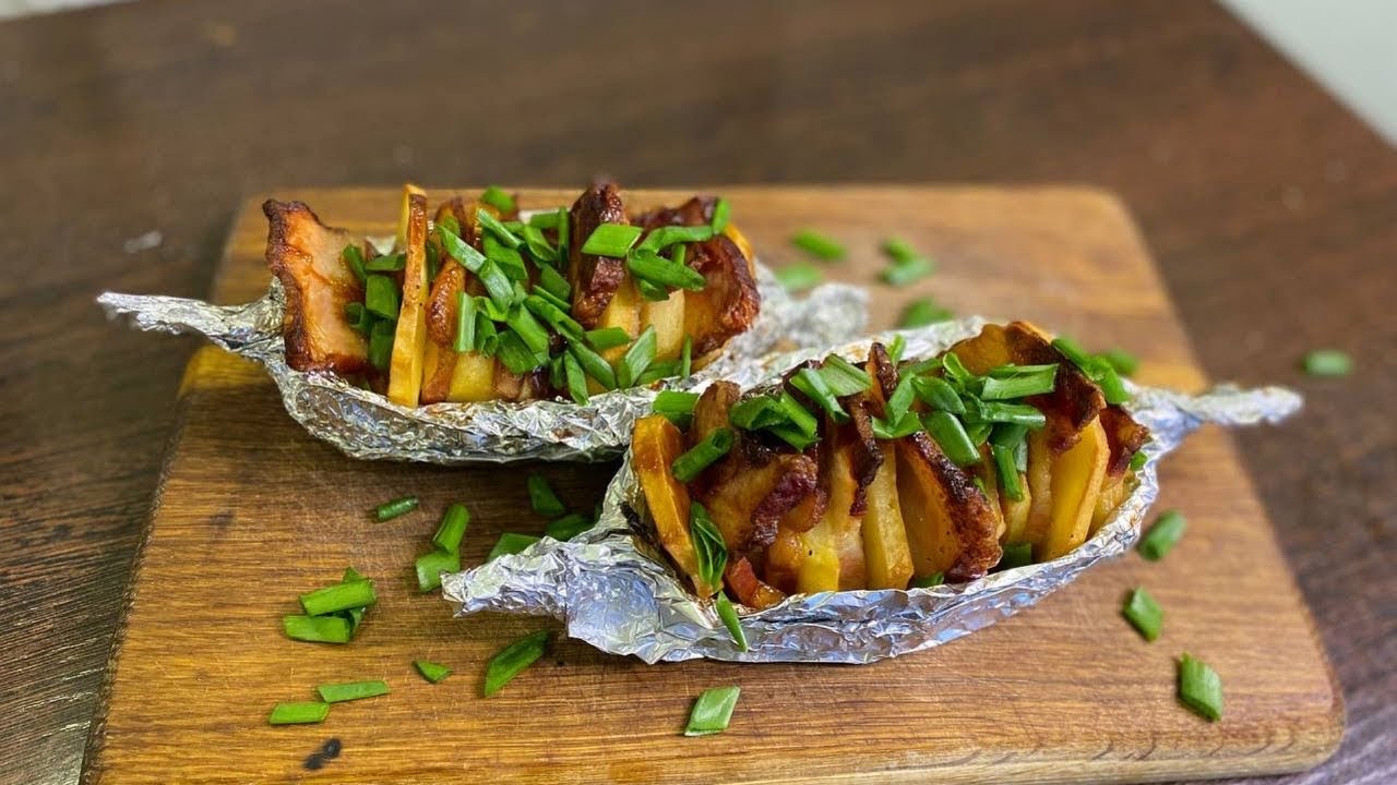 Запечённая Картошка с Беконом в Соусе Терияки. смотреть онлайн