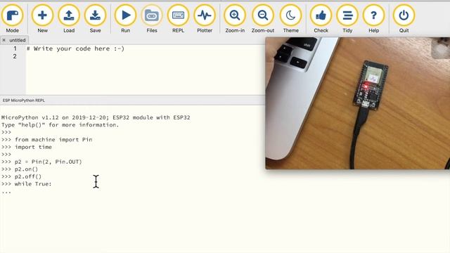 MicroPython REPL смотреть онлайн