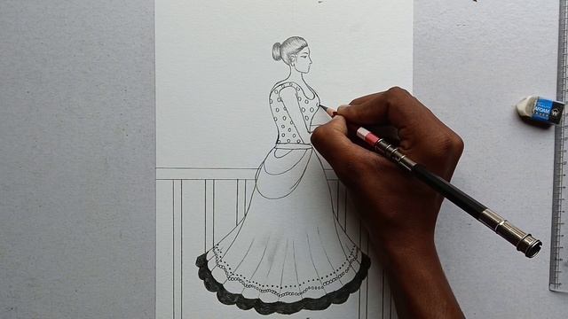 Drawing of a girl holding diya  ||Diwali Drawings||Easy Drawing tatoriyal step by step