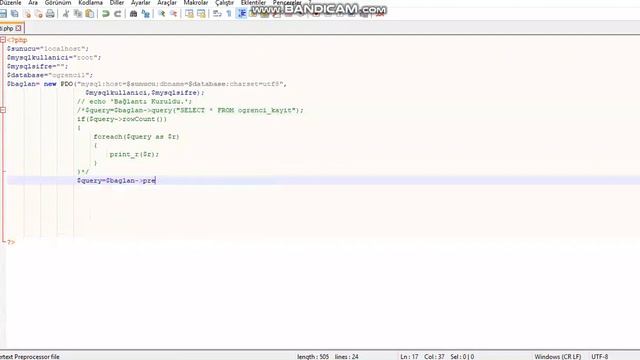PDO Fonksiyonları (query, prepare, execute) смотреть онлайн