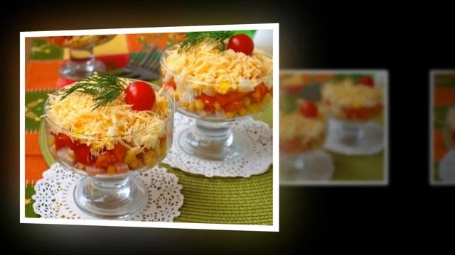 Праздничный стол. Красивое оформление салатов и закусок смотреть онлайн
