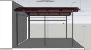 Навес из профильной трубы.