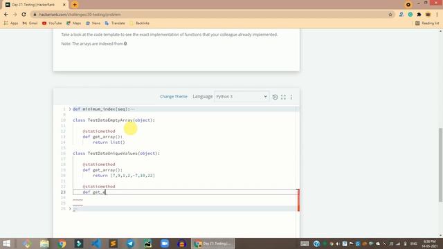HackerRank Day 27: Testing problem solution in Python | 30 Days Of Code problems solutions смотреть онлайн