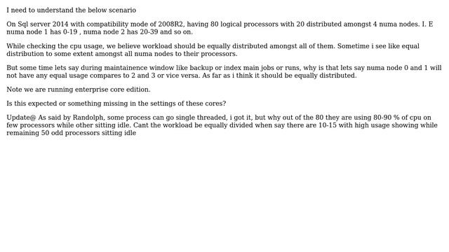 Databases: CPU usage among Numa nodes in sql server смотреть онлайн