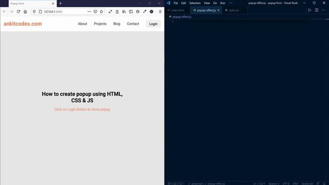 Popup Form | using HTML, CSS & Js смотреть онлайн
