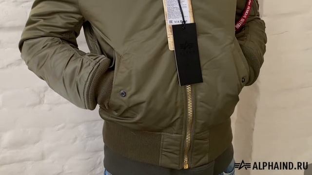 Бомбер МА-1 Slim Fit от Альфа Индастриз | Обзор на цвет Vintage Olive смотреть онлайн