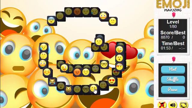 Emoji Mahjong смотреть онлайн