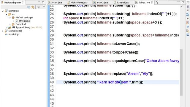 40 JavaCourse OCA 1Z0 808 Core Java API Mainpulating Strings Method Chaining trim replace contain смотреть онлайн
