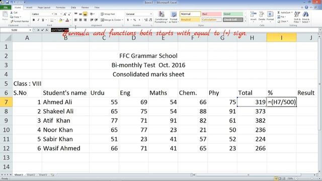 working with MS-Excel 2010- formula, function and conditional formatting ( Rite Bite ch.3) смотреть онлайн
