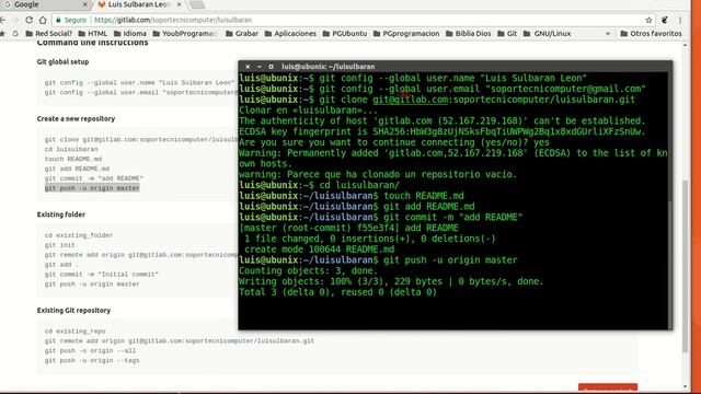 Cómo Subir Proyecto GitLab SSH permiso al Archivo, Uso de Git Ubuntu 17.04 #2 смотреть онлайн