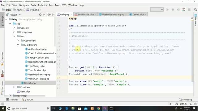 Laravel 7 Hindi tutorial #13 - Middleware types with example смотреть онлайн