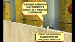 монтаж керамогранита на клямеры