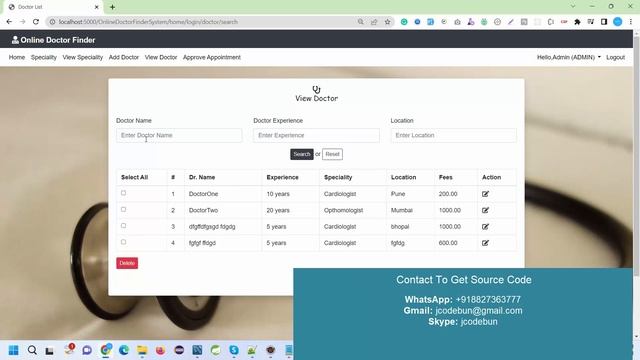 Doctor finder project in Spring Boot, Hibernate, JPA, MYSQL with source code смотреть онлайн