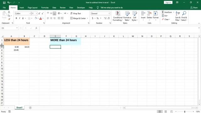 How to Subtract Time in Excel | Calculate Time Difference in Excel смотреть онлайн
