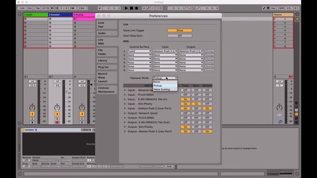 Ableton Live 10. Настройки MIDI и Link смотреть онлайн