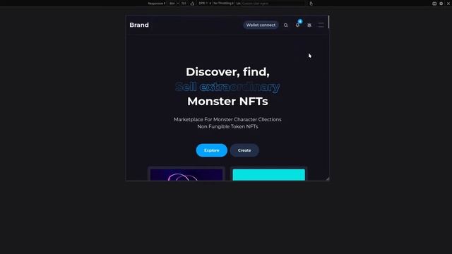 NFT marketplace Landing Page Html-layout using Html, Css (Scss), Js, Gulp смотреть онлайн