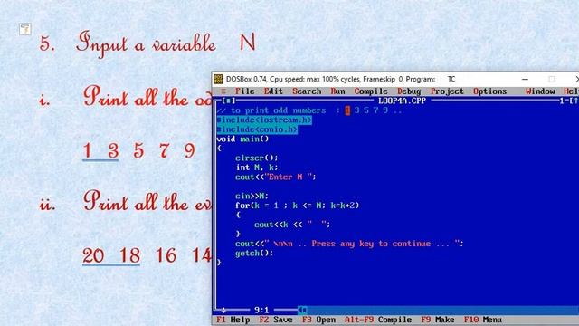 Intro to C++ Programming - 22 - print Odd Series Even Series смотреть онлайн