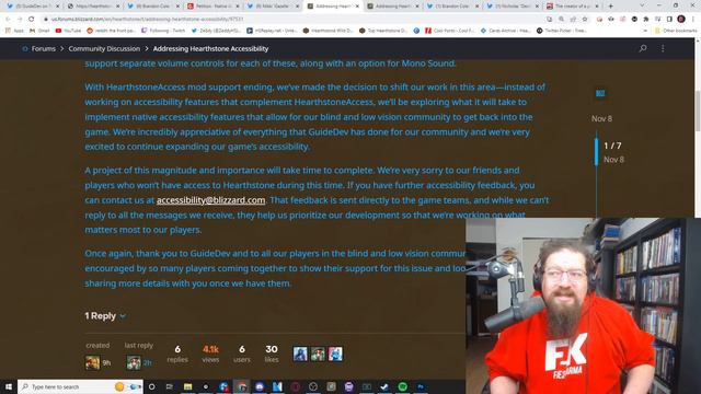 BLIZZARD RESPONDS! Blind Community not LOCKED OUT of Hearthstone after all!? смотреть онлайн